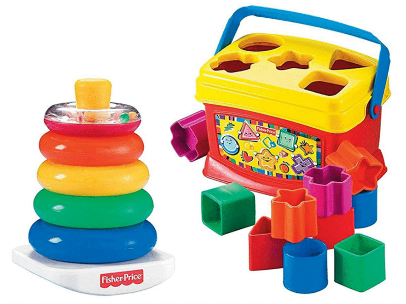 Fisher-Price Rock-a-Stack and Baby's 1st Blocks Bundle