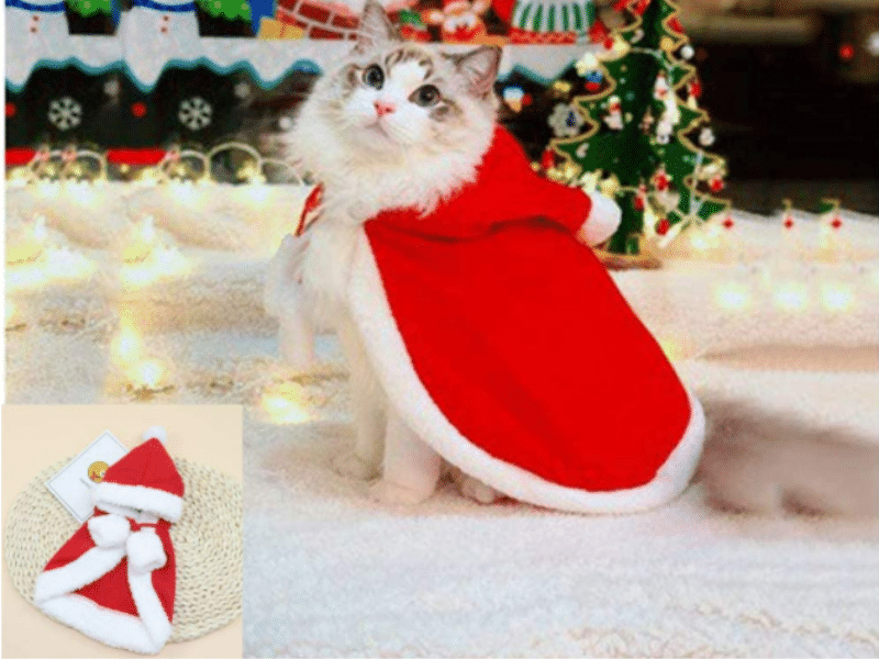 Zhenpony Cat Christmas Cape